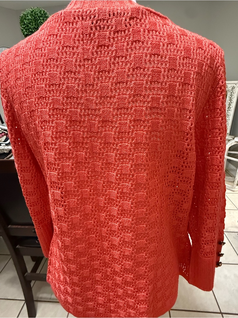 San Remo Women’s Coral Knit Button-Up Cardigan Sweater Size:XS - Picture 5 of 7